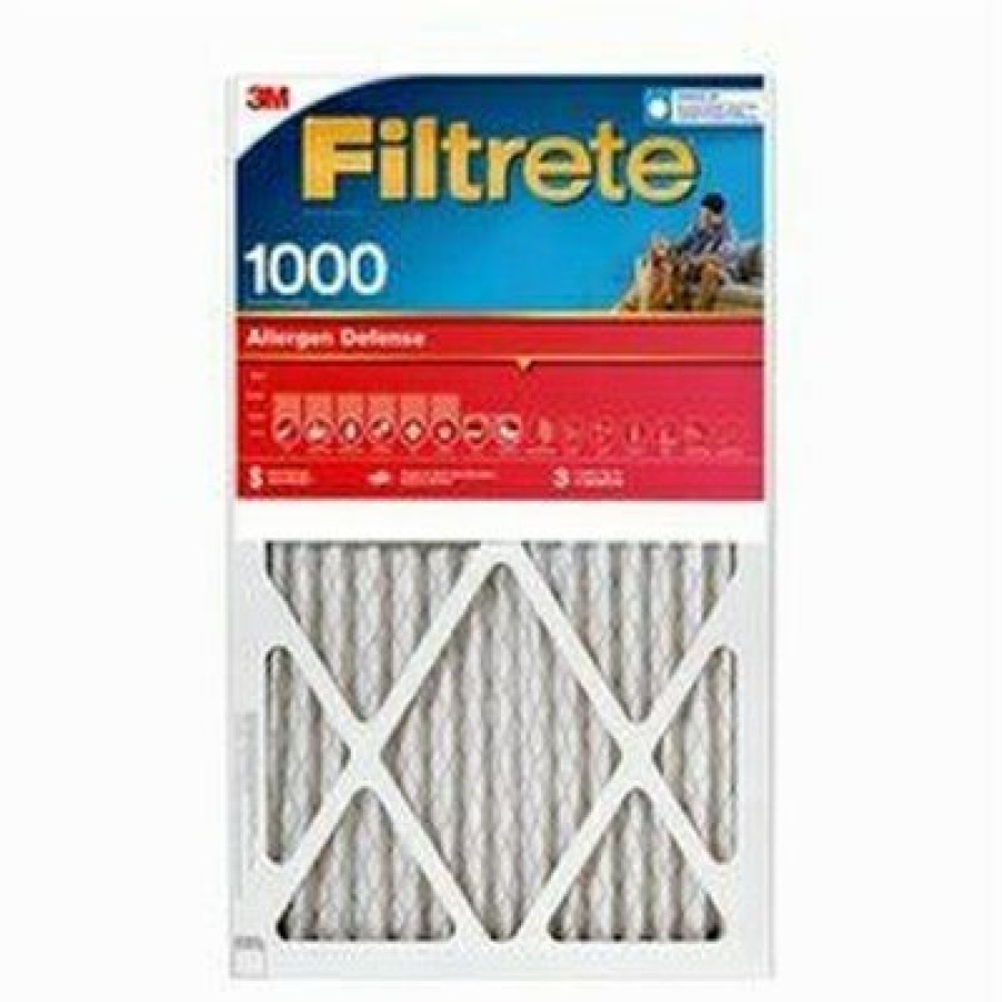 Heating & Cooling * | Filtrete Unique Micro Allergen Defense Pleated Furnace Air Filter, Mpr 1000, 3 Months, Red, 18X18X1-In.