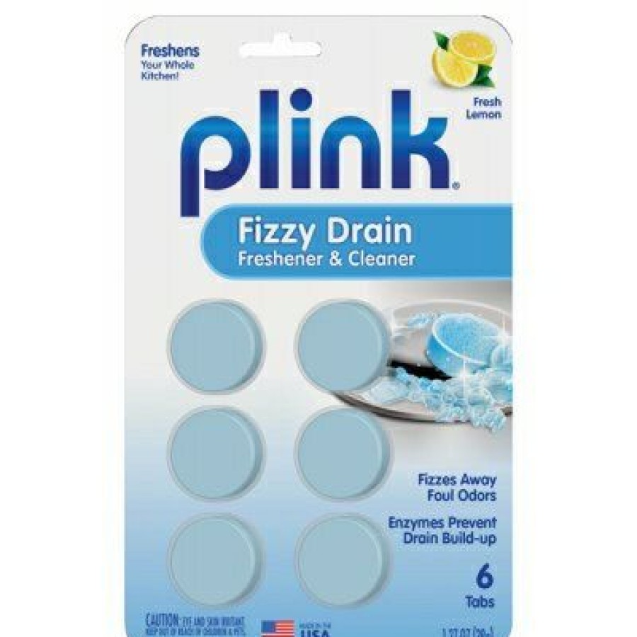 Home & Cleaning * | Plink Clearance Sale Fizzy Drain Freshener & Cleaner, Lemon Scent, 6-Ct.