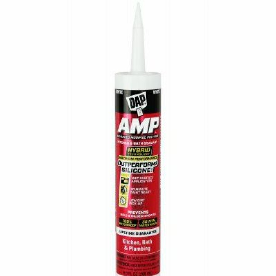 Heating & Cooling * | Dap Best Quality Amp Advanced Kitchen/Bath White Adhesive Caulk, 9-Oz.