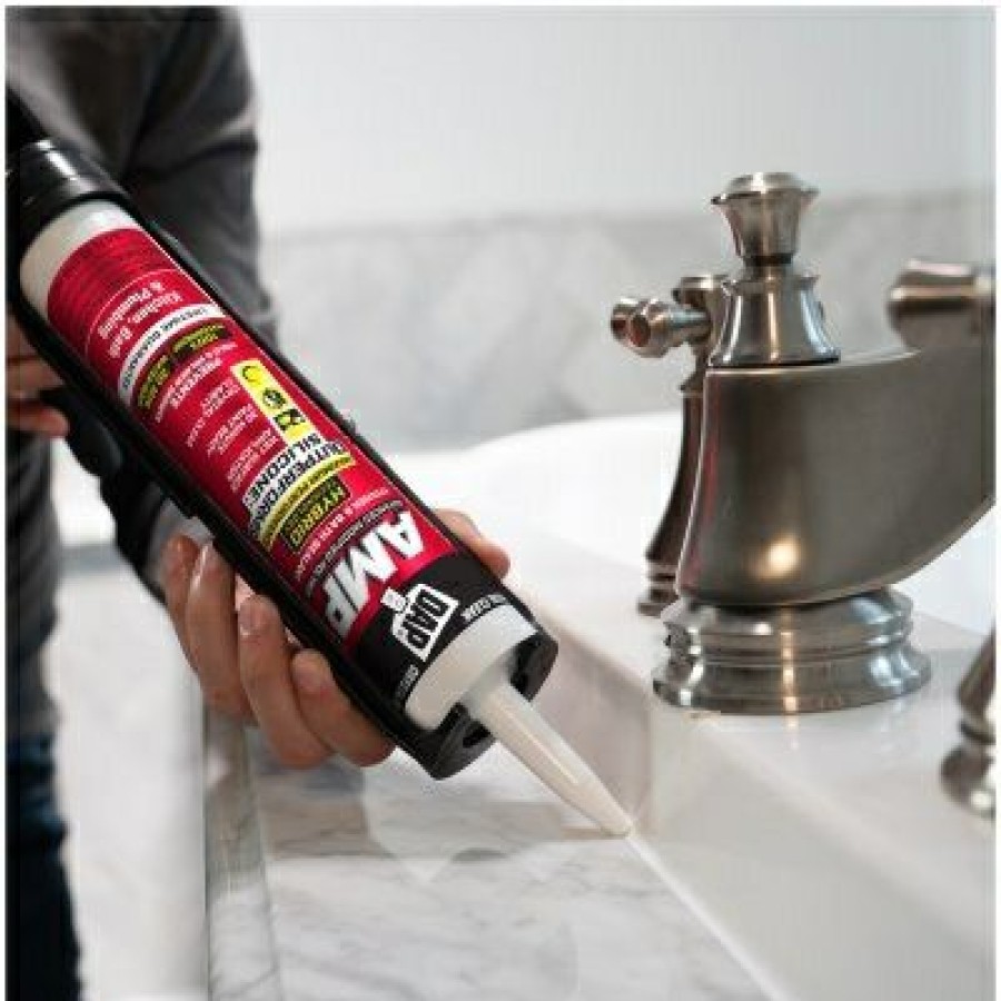 Heating & Cooling * | Dap Best Quality Amp Advanced Kitchen/Bath White Adhesive Caulk, 9-Oz.