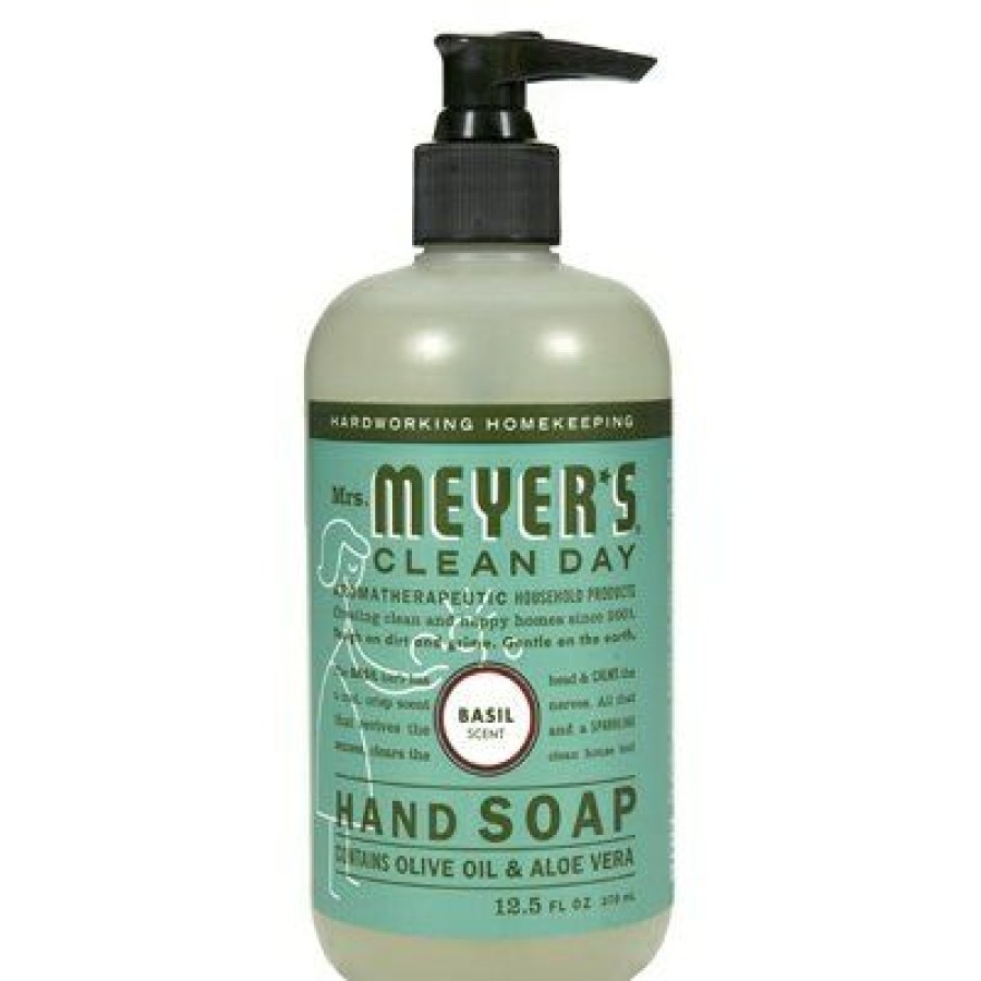 Home & Cleaning * | Mrs. Meyer'S Clean Day Typical Style Basil Scent Liquid Hand Soap, 12.5-Oz.