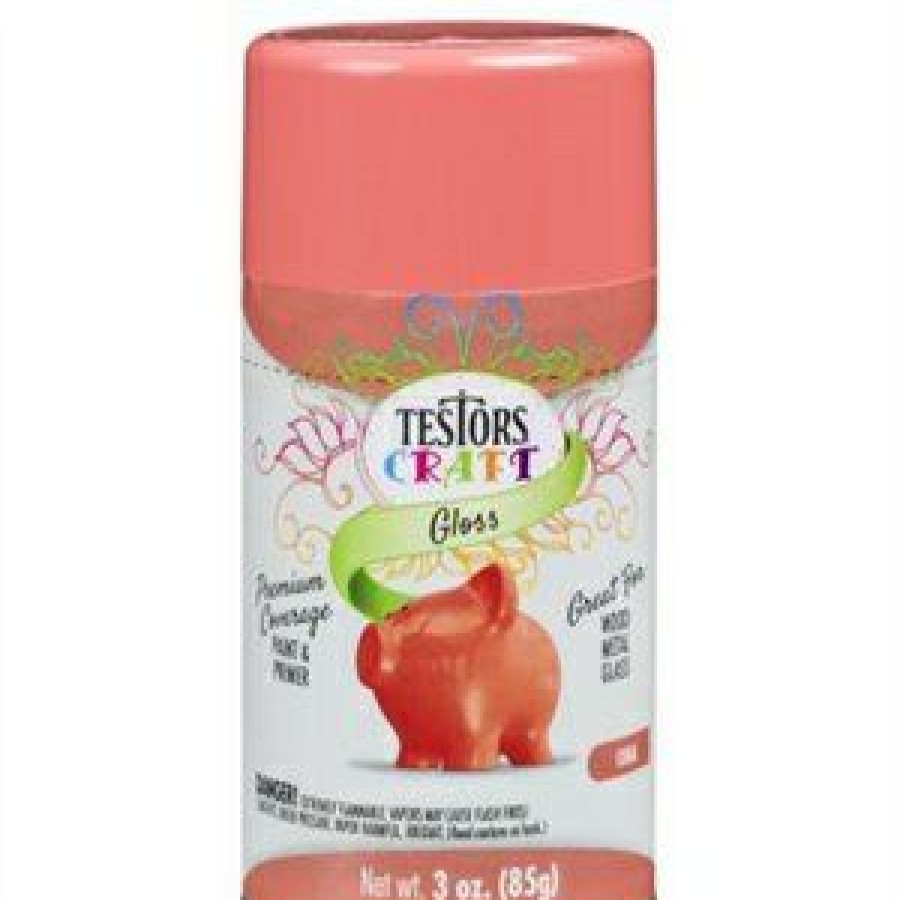 Holiday & Seasonal * | Testors Fashionable Craft Spray Paint, Coral Gloss, 3-Oz.