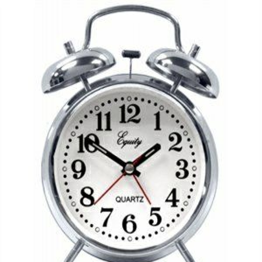 Home & Cleaning * | Lacrosse Best Choice Alarm Clock, Twin Bell, Quartz, Chrome/Glass