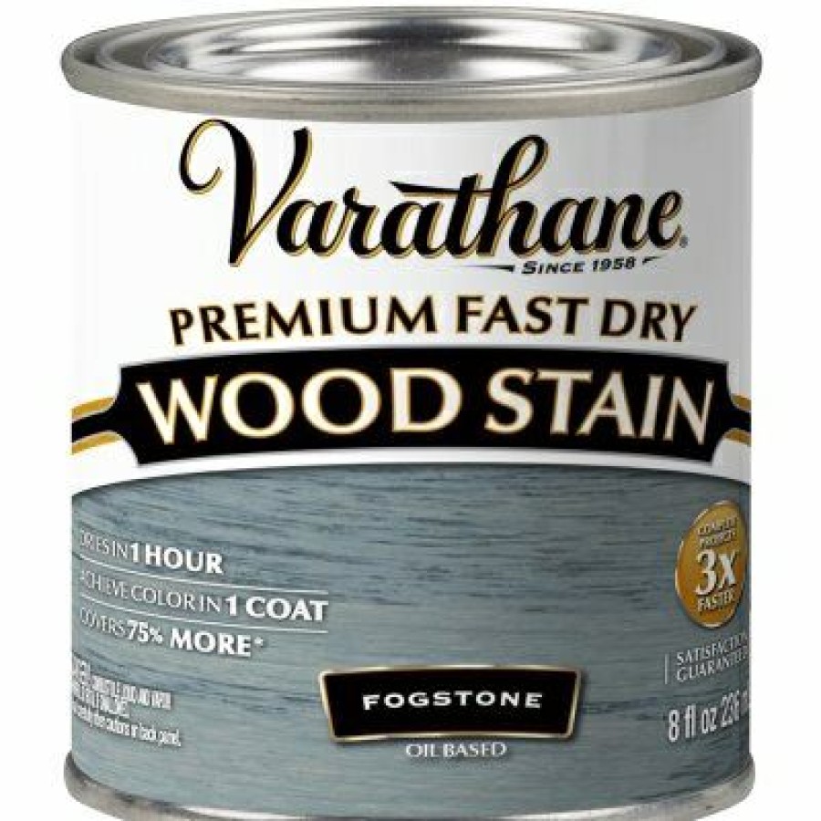 Paint * | Varathane Discount Sale Fast Dry Interior Wood Stain, Oil Base, Fogstone, 1/2 Pt.