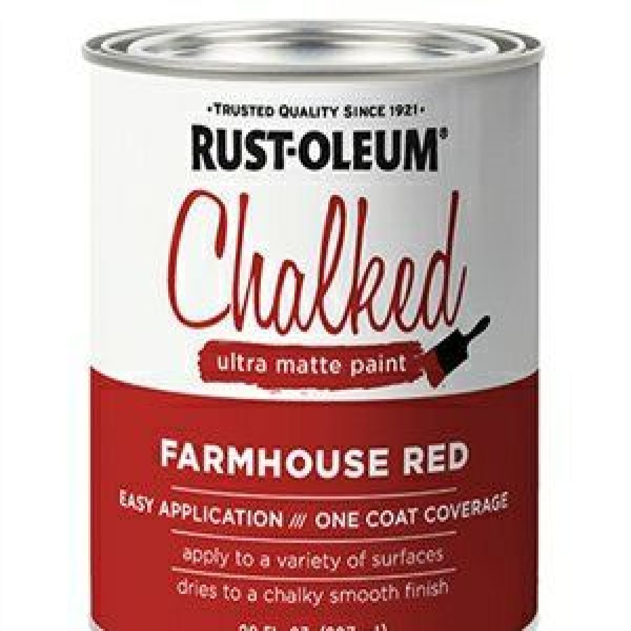 Holiday & Seasonal * | Rust-Oleum Best Quality Chalked Ultra Matte Paint, Farmhouse Red, 30-Oz.