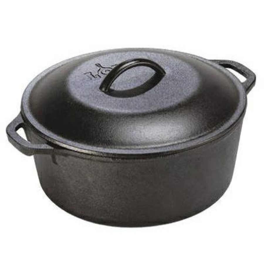 Kitchen * | Lodge Cheaper Dutch Oven, Seasoned Cast Iron, 5 Qt.