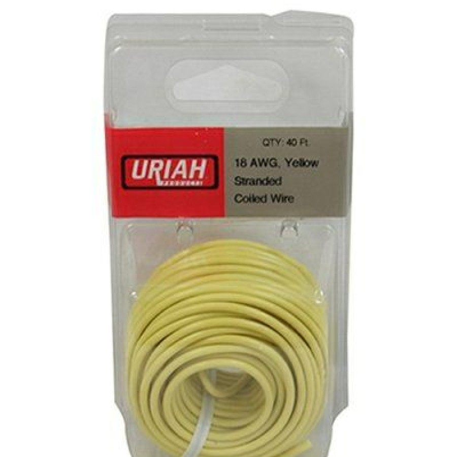 Automotive * | Hot Selling Automotive Wire, Insulation, Yellow, 18 Awg, 40-Ft.