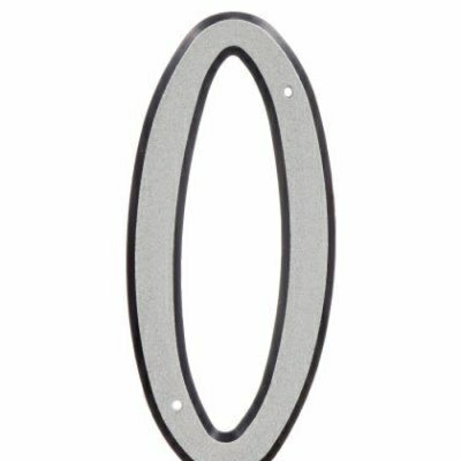 Hardware * | Hillman Best Choice House Address Number 0, Reflective Silver Plastic, Nail-On, 4-In.