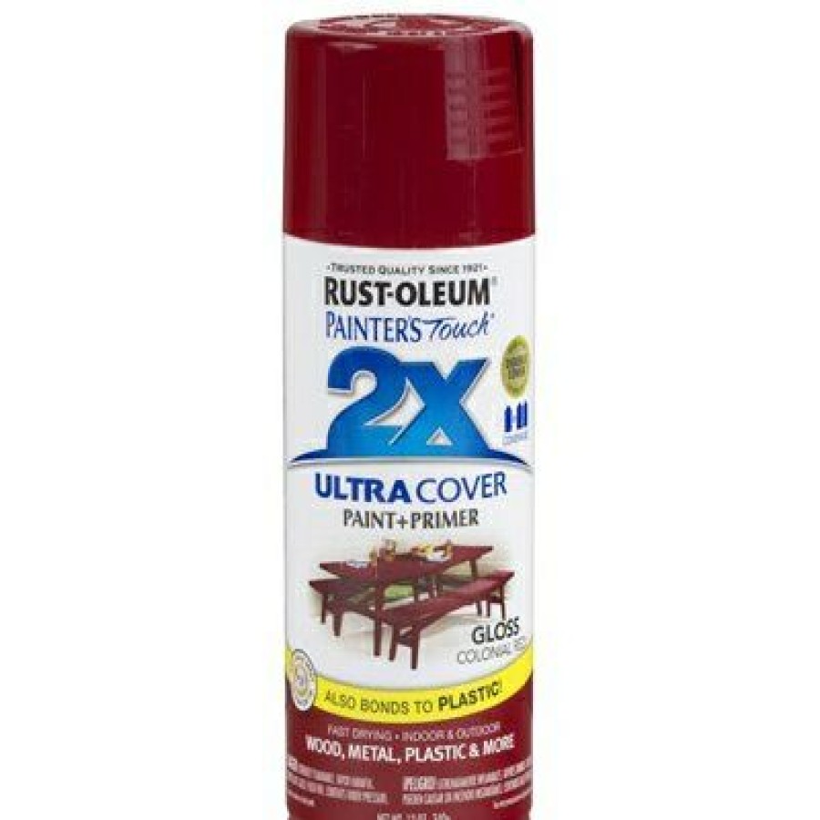 Paint * | Rust-Oleum Low Price Painter'S Touch 2X Spray Paint, Gloss Colonial Red, 12-Oz.