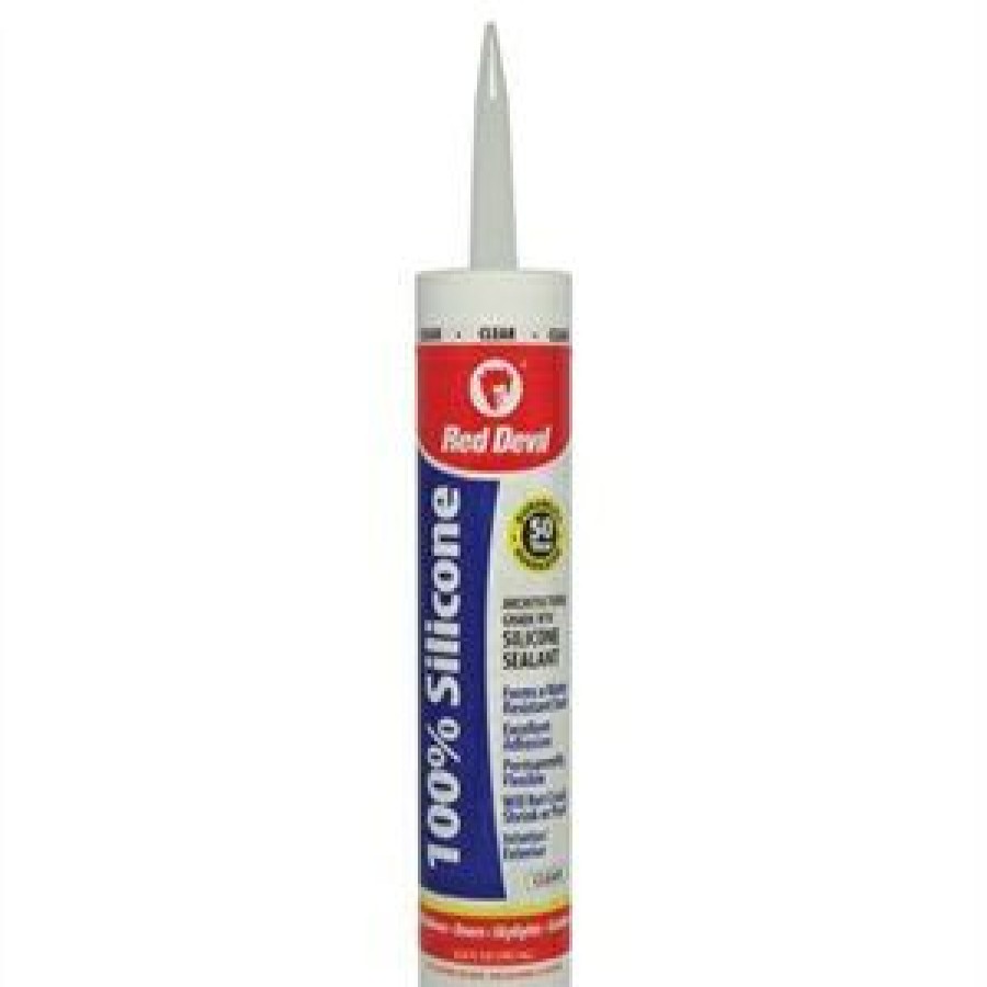 Heating & Cooling * | Red Devil Top Selling Silicone Caulk, Clear, 10.1-Oz.