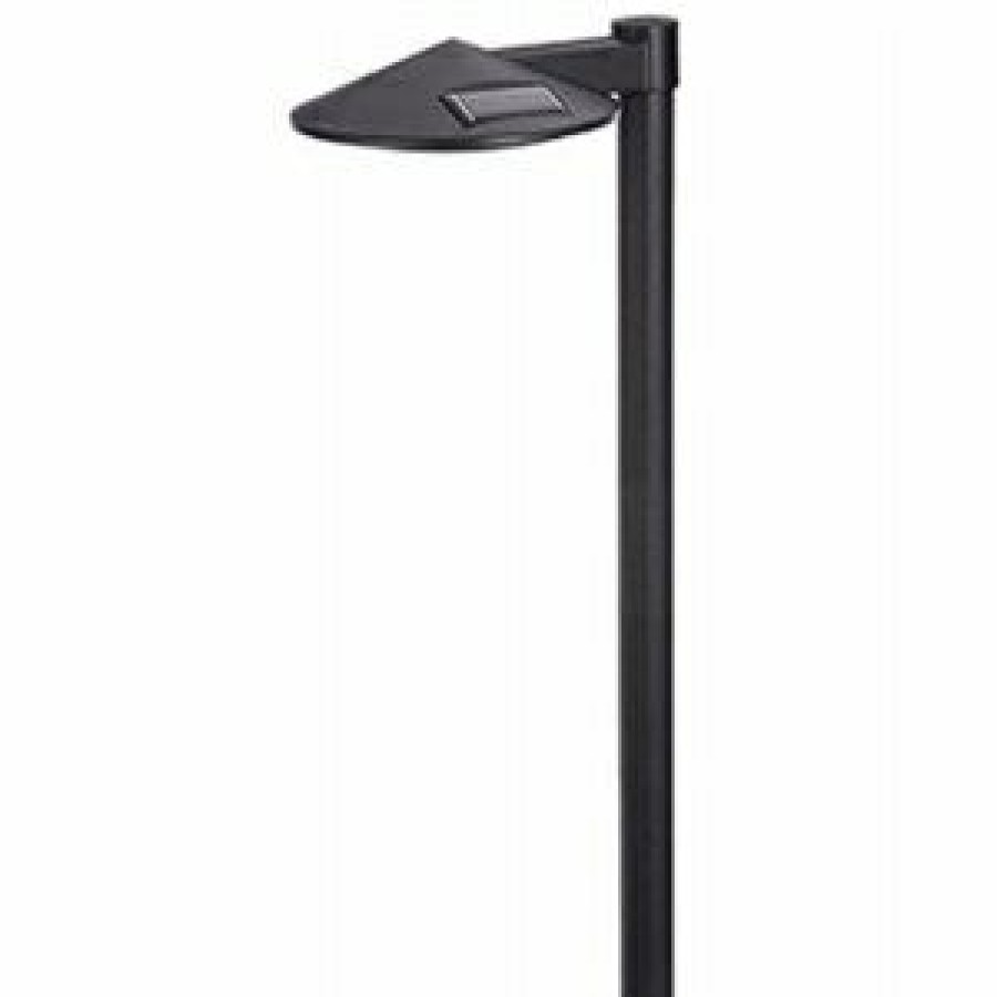 Outdoor Living & Patio * | Four Seasons Courtyard Discount Sale Led Solar Path Lights, Black Stainless Steel, 2-Pk.