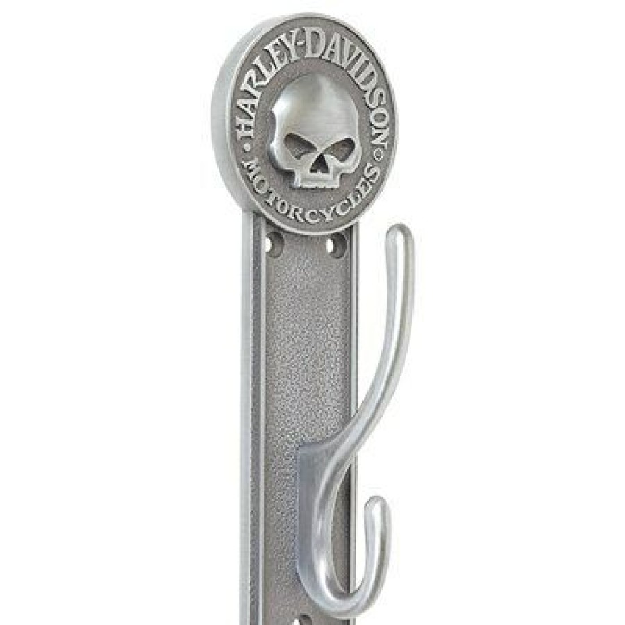 Hardware * | Typical Style Harley Davidson Coat Hook, Antique Pewter Skull