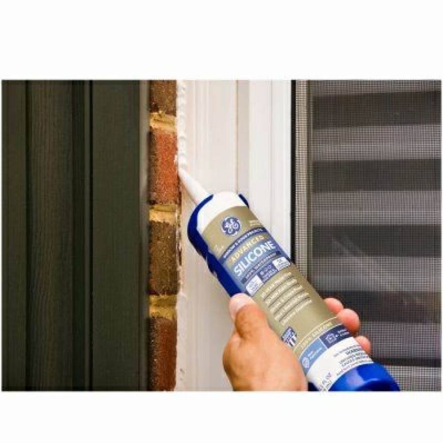 Heating & Cooling * | Ge Low Price Advanced Silicone 2 Window & Door Sealant, Light Grey, 10.1-Oz.