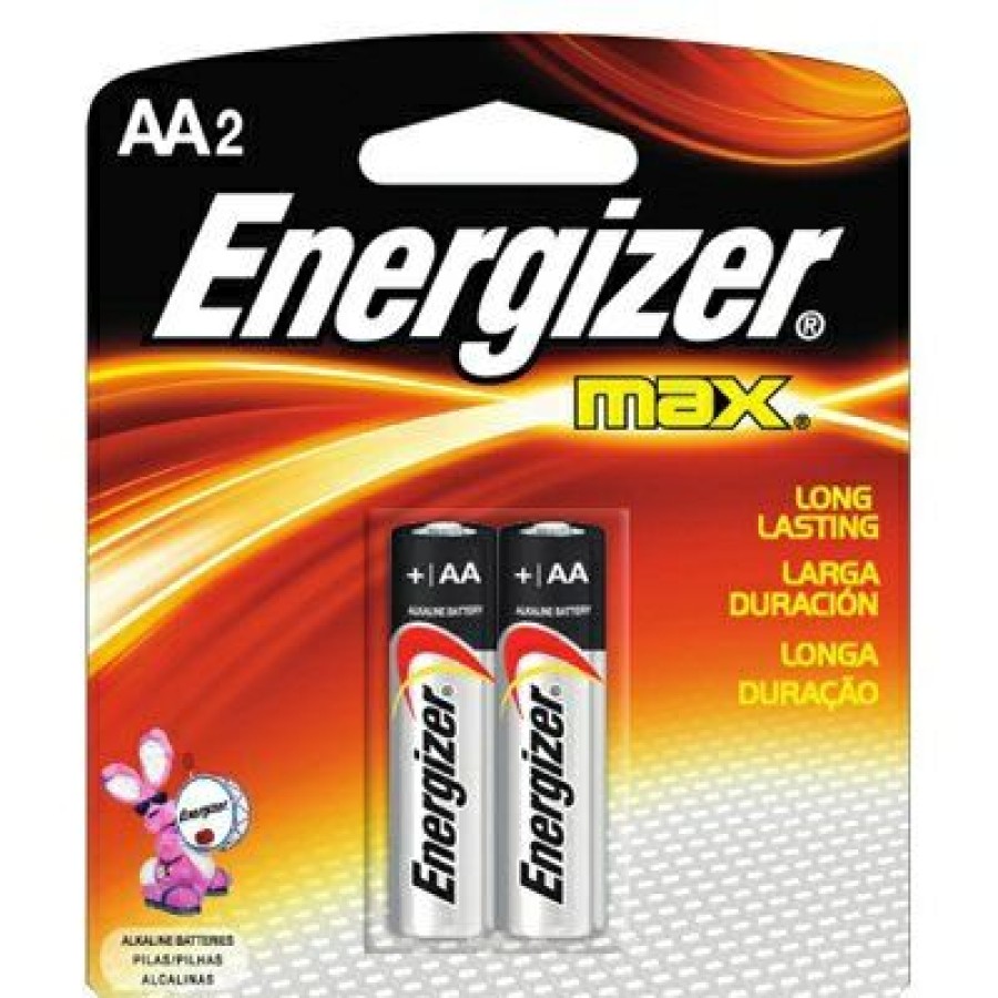 Electrical * | Energizer Fashionable Max Aa (Double A) Alkaline Batteries, 2 Pack