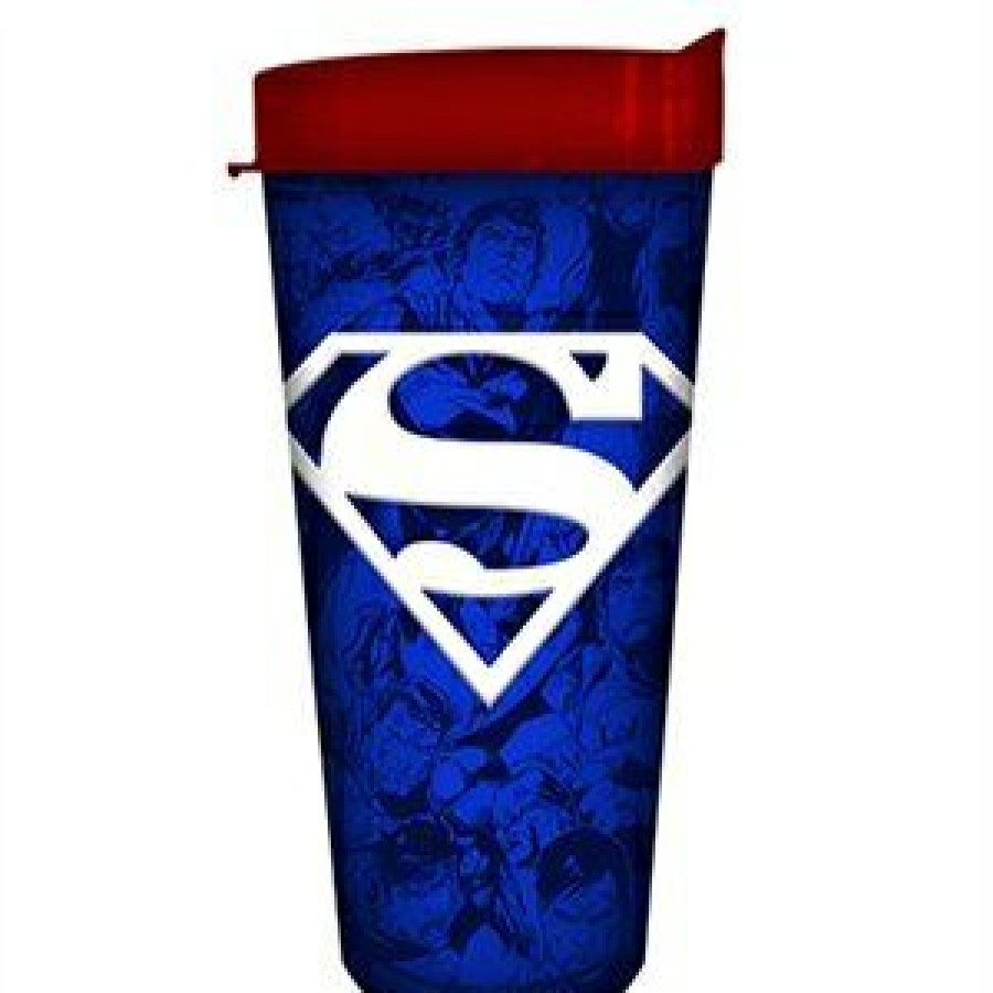 Kitchen * | Silver Buffalo Fashionable Superman Tumbler, 16-Oz.