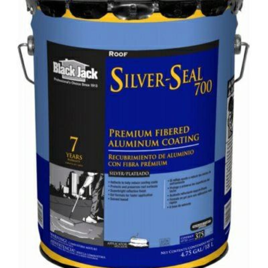 Building Materials * | Black Jack Gift Selection Silver Seal 700 Premium Fibered Aluminum Coating, 4.75-Gallons