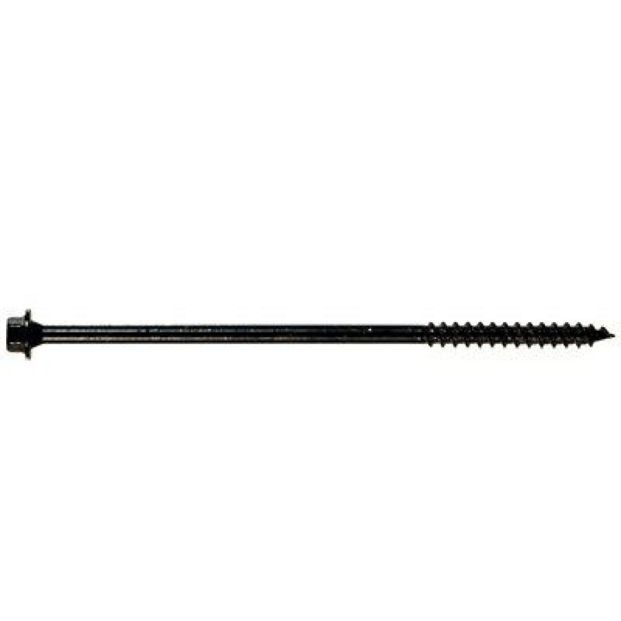 Hardware * | Hillman Discount Sale Timbertite Landscape Screws, Black Ceramic, 1/4 X 8-In., 10-Pk.