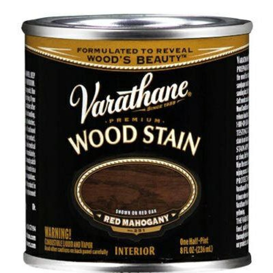 Paint * | Varathane Unique Red Mahogany Premium Oil-Based Interior Wood Stain, 1/2-Pt.