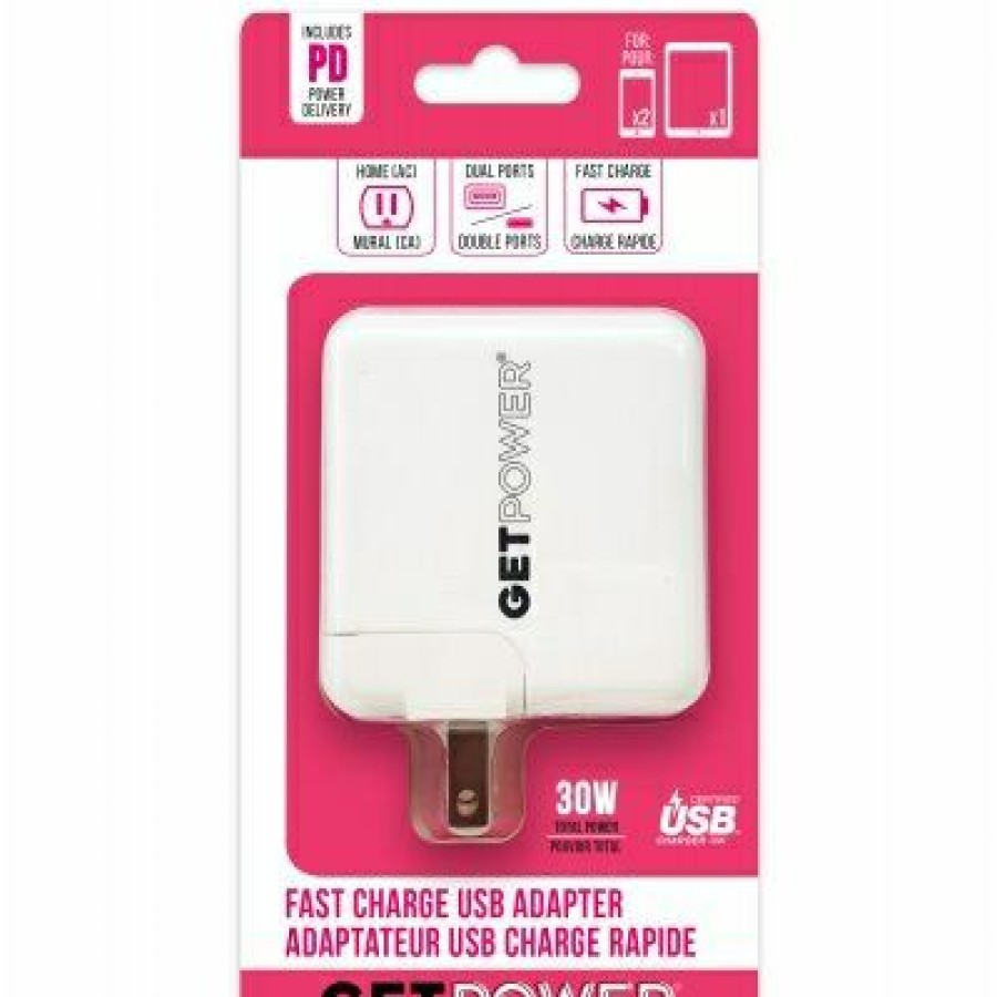 Home & Cleaning * | Fashionable Dual Usb Ac Adapter 30 Watts