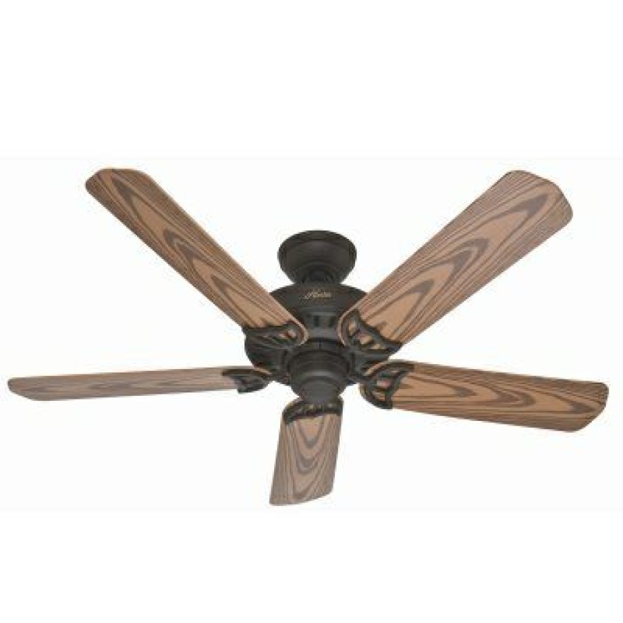 Heating & Cooling * | Hunter Low Price Bridgeport Outdoor Ceiling Fan, Bronze, 52-In.