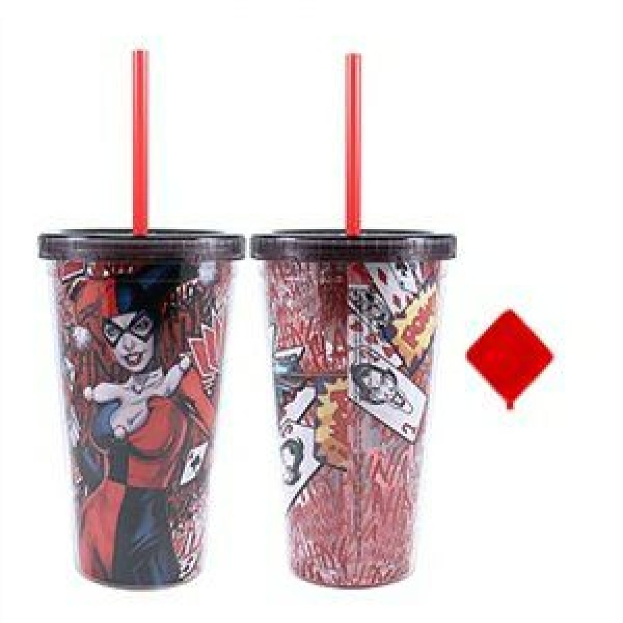 Kitchen * | Silver Buffalo Gift Selection Harley Quinn Cold Cup + Cold Cubes, 16-Oz.