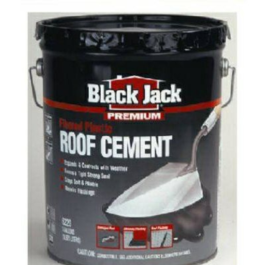 Building Materials * | Black Jack Best Quality Roof Cement, Fibered Plastic, 4.75-Gallons