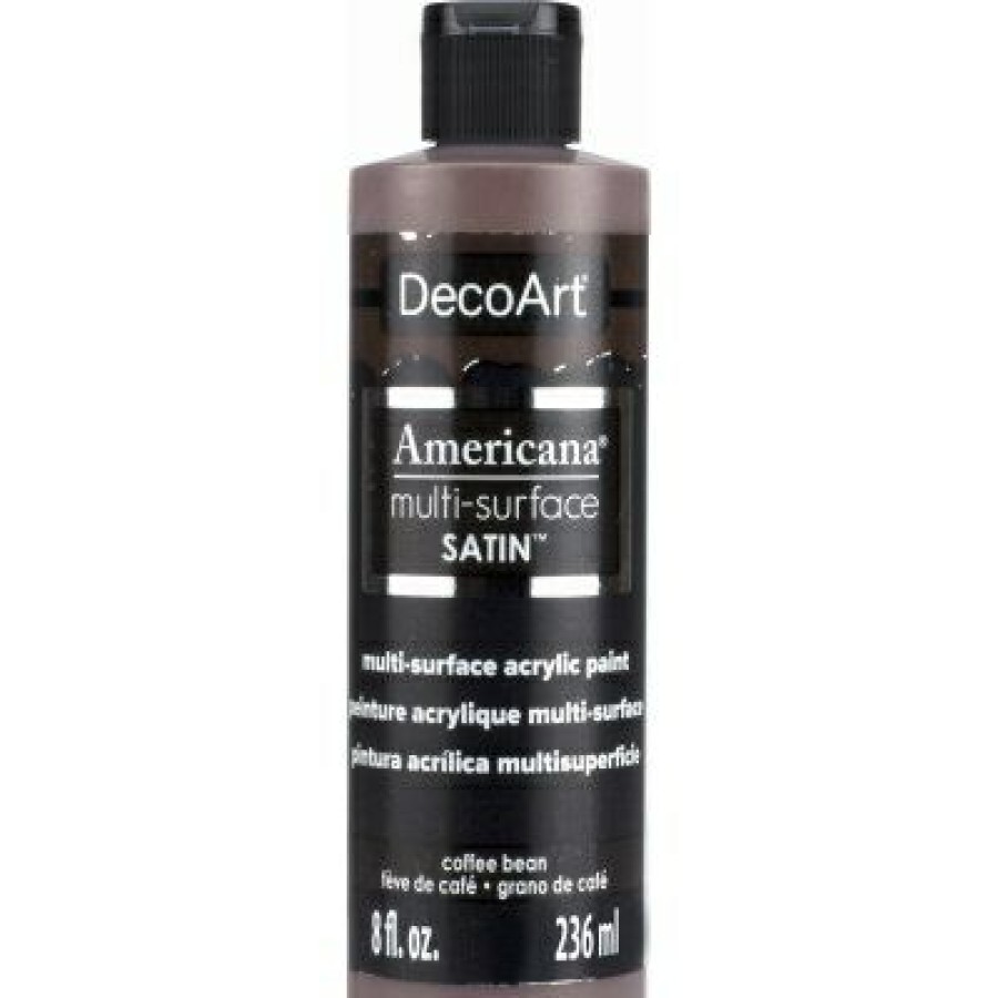 Holiday & Seasonal * | Decoart Clearance Sale Americana Multi-Surface Acrylic Craft Paint, Coffee Bean, 8-Oz.