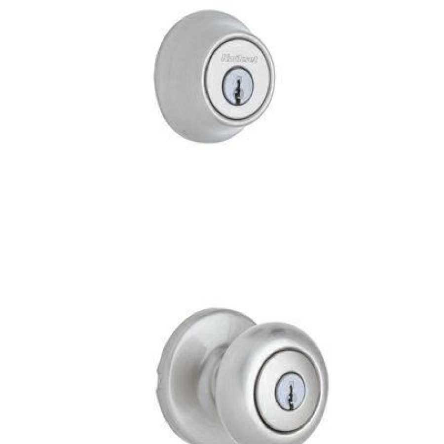 Hardware * | Kwikset Online Cove Entry Lockset Combo Pack, Satin Nickel, Keyed Alike