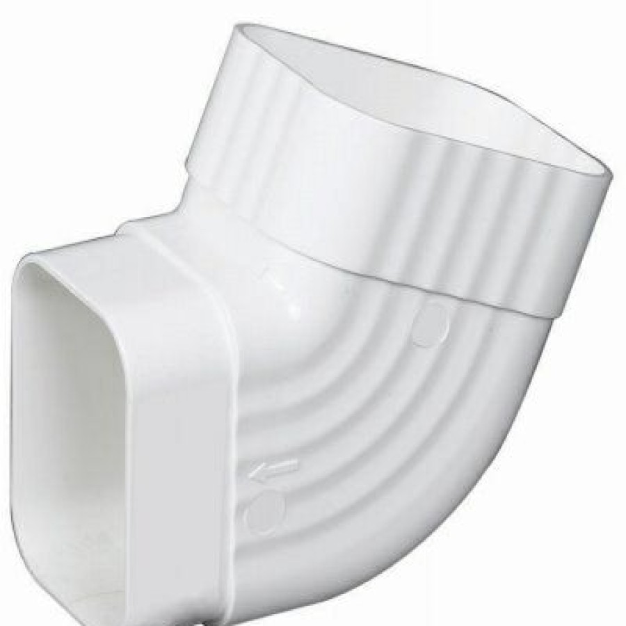 Building Materials * | Amerimax Typical Style Gutter Side Elbow, Vinyl, White, 2 X 3-In.