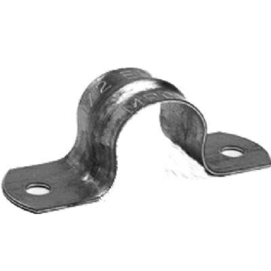 Electrical * | Halex Low Price Electrical Metallic Tubing Strap, Steel, 2-Hole, 2-In., 2-Pk.