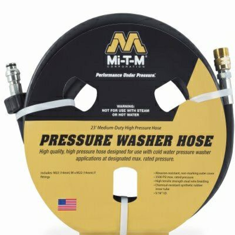 Lawn & Garden * | Hot Selling Wire Braided High Pressure Washer Hose, 23-Ft. Extension