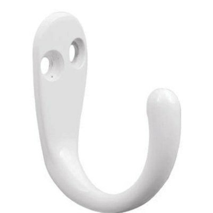 Hardware * | Liberty Fire Sale Robe Hook, Single Prong, White Zinc, 6-1/2-In., 2-Pk.