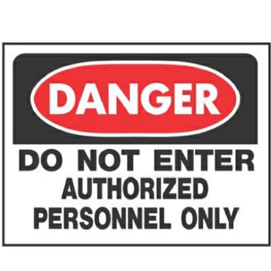 Hardware * | Hy-Ko Best Quality "Do Not Enter Authorized Personnel Only" Sign, White/Red Polypropylene, 10 X 14-In.