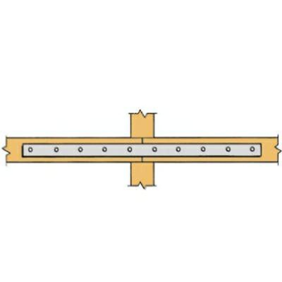 Building Materials * | Simpson Strong-Tie Large Choice Strap Tie, 20 Gauge, Zinc, 3/4 X 16-5/16-In.