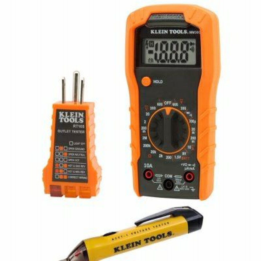 Electrical * | Klein Tools Low Price Electrical Test Kit With Multimeter, Non-Contact Volt Tester, Class 2