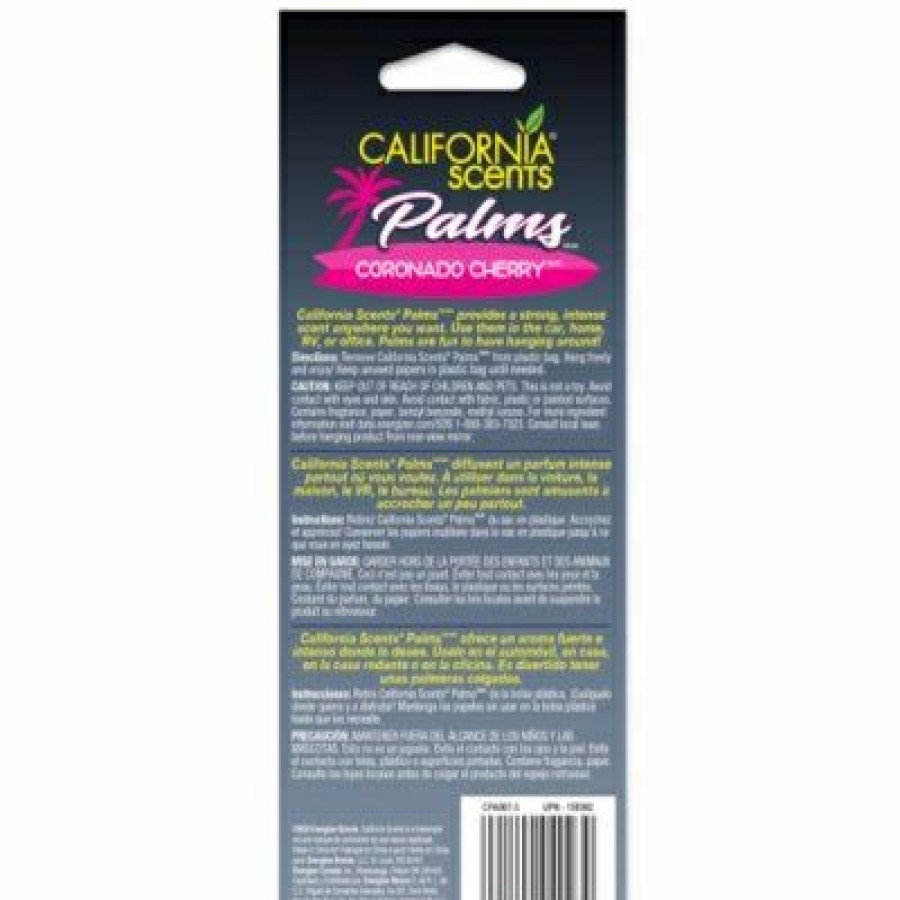 Automotive * | California Scents Large Choice Palms Paper Coronado Cherry Car Air Freshener, 3-Count