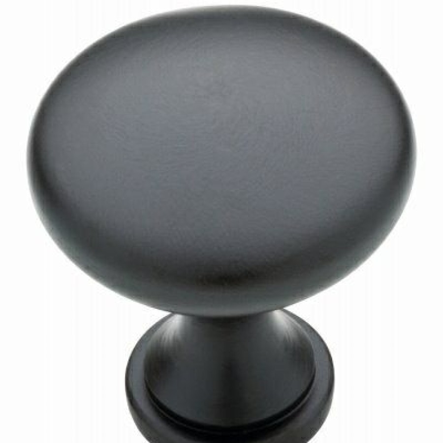 Kitchen * | Liberty Bestsellers Garrett Cabinet Knobs, Matte Black, 1-3/16-In. Round, 10-Pk.