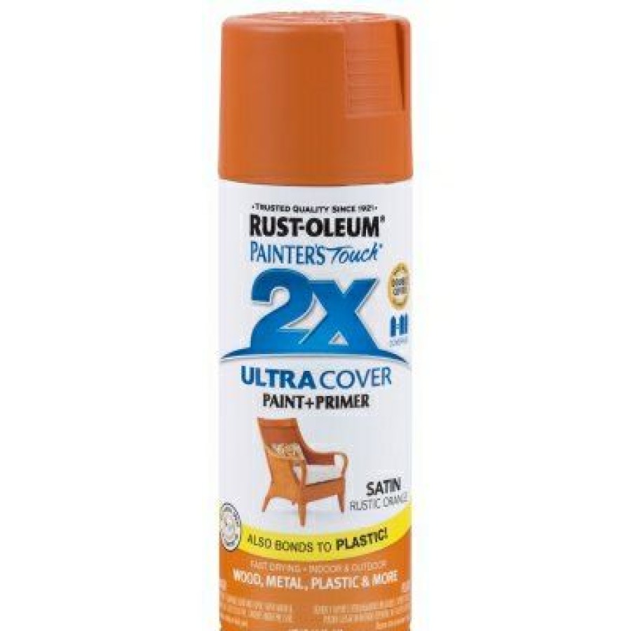 Paint * | Rust-Oleum Online Painter'S Touch 2X Spray Paint, Satin Rustic Orange, 12-Oz.