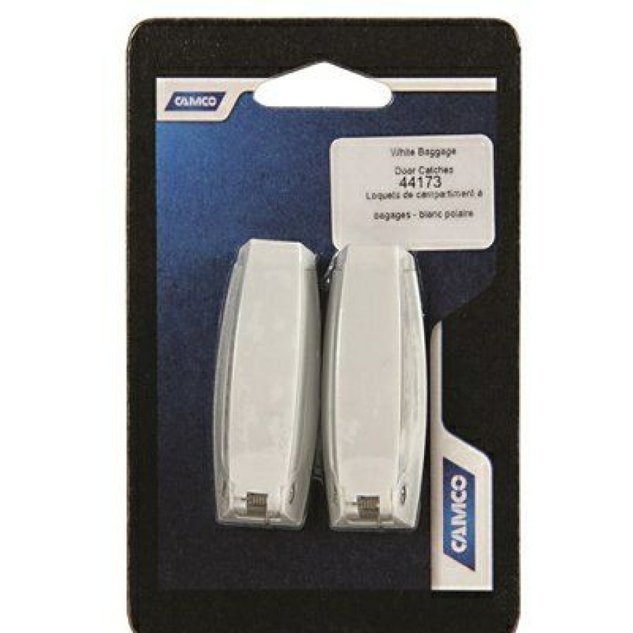 Automotive * | Camco Clearance Sale Rv Baggage Door Catch, Polar White, 2-Pk.