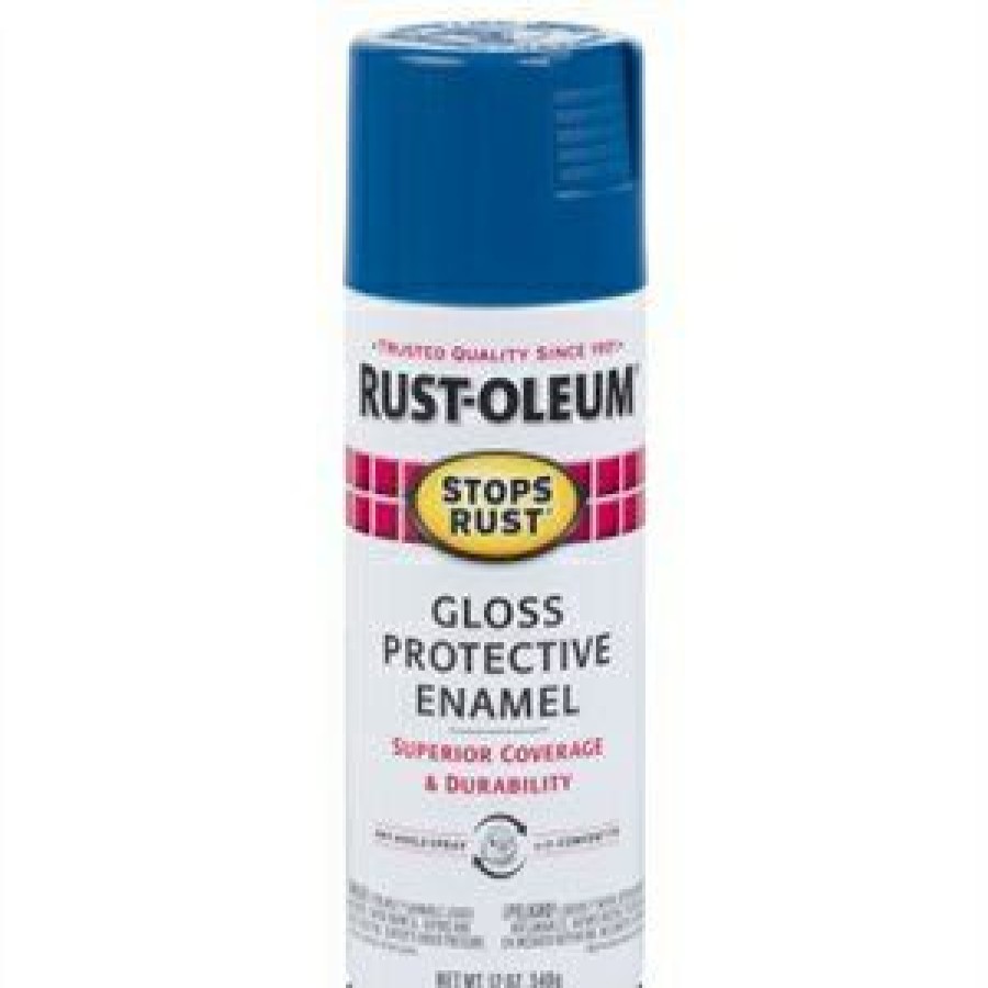 Paint * | Rust-Oleum Low Price Stops Rust Enamel Spray Paint, Gloss Cobalt Blue, 12-Oz.