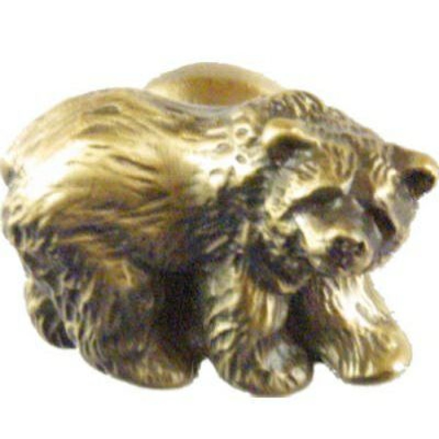 Kitchen * | Sierra Lifestyles Official Grizzly Cabinet Knob, Antique Brass