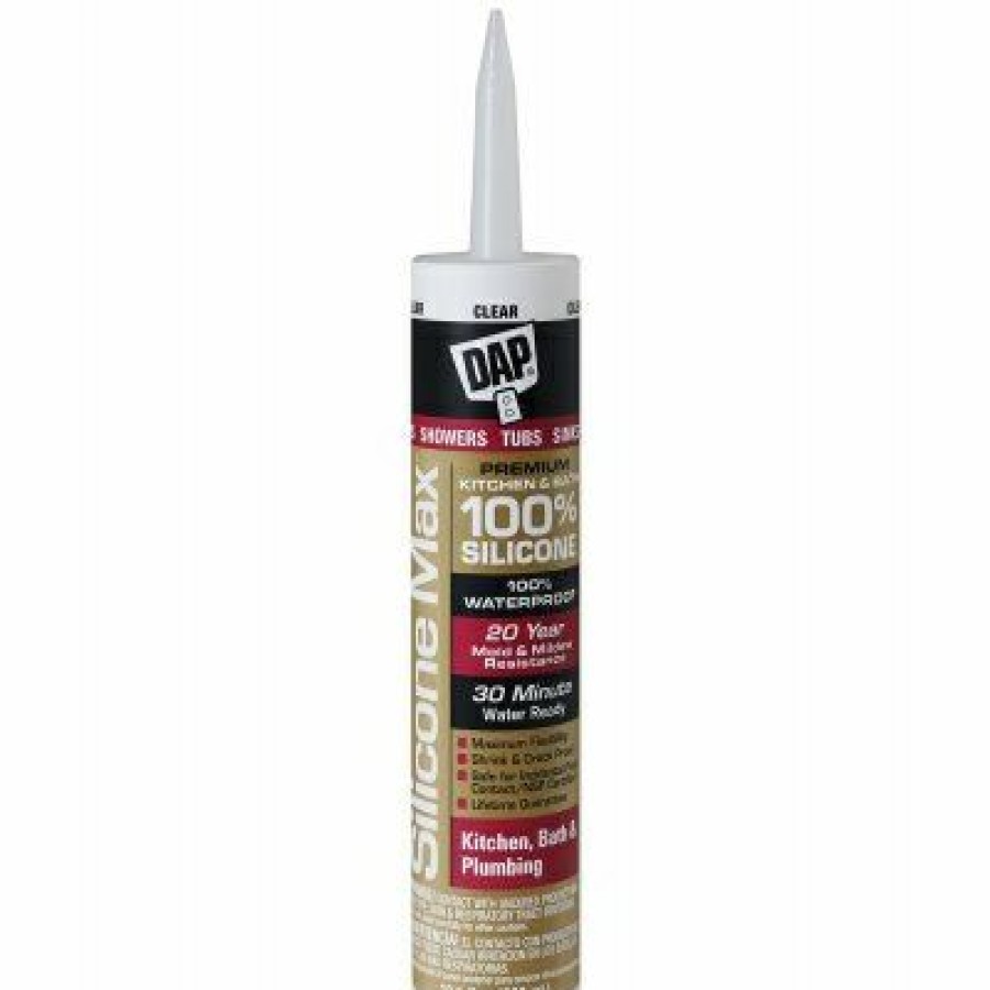 Heating & Cooling * | Dap Online Silicone Max Kitchen And Bath Silicone Sealant, Clear, 10.1-Oz.