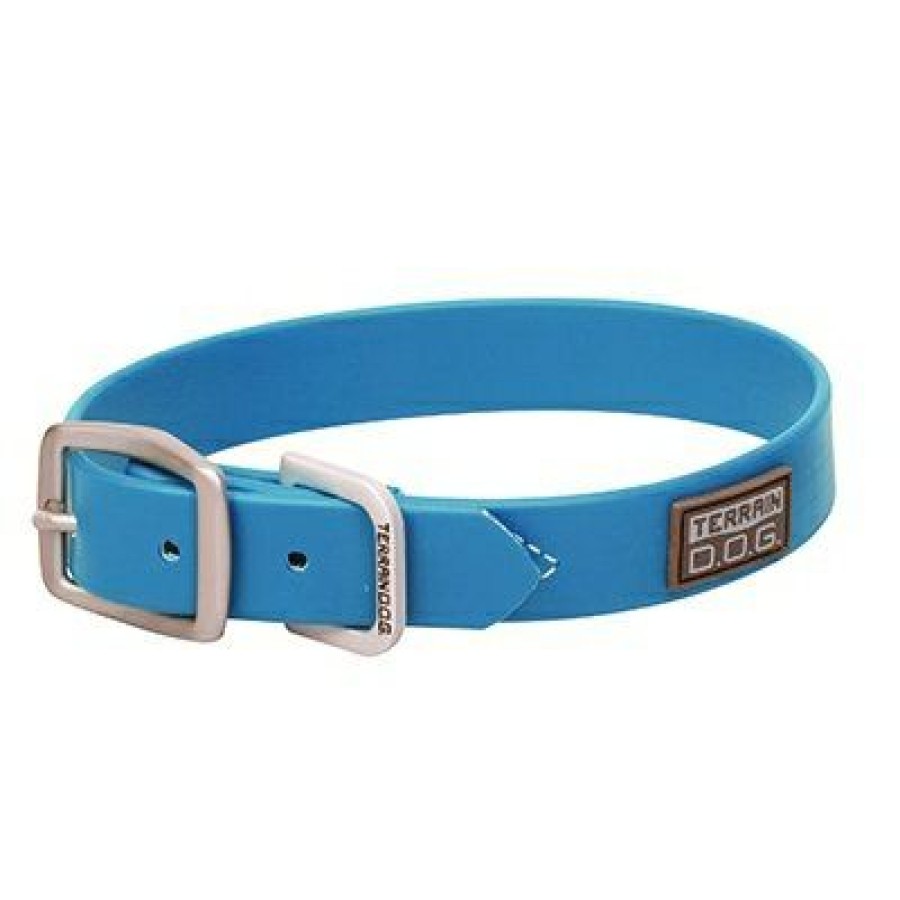 Pet Supplies * | Weaver Leather Fashionable Brahma Webb Dog Collar, Blue, 1 X 21-In.