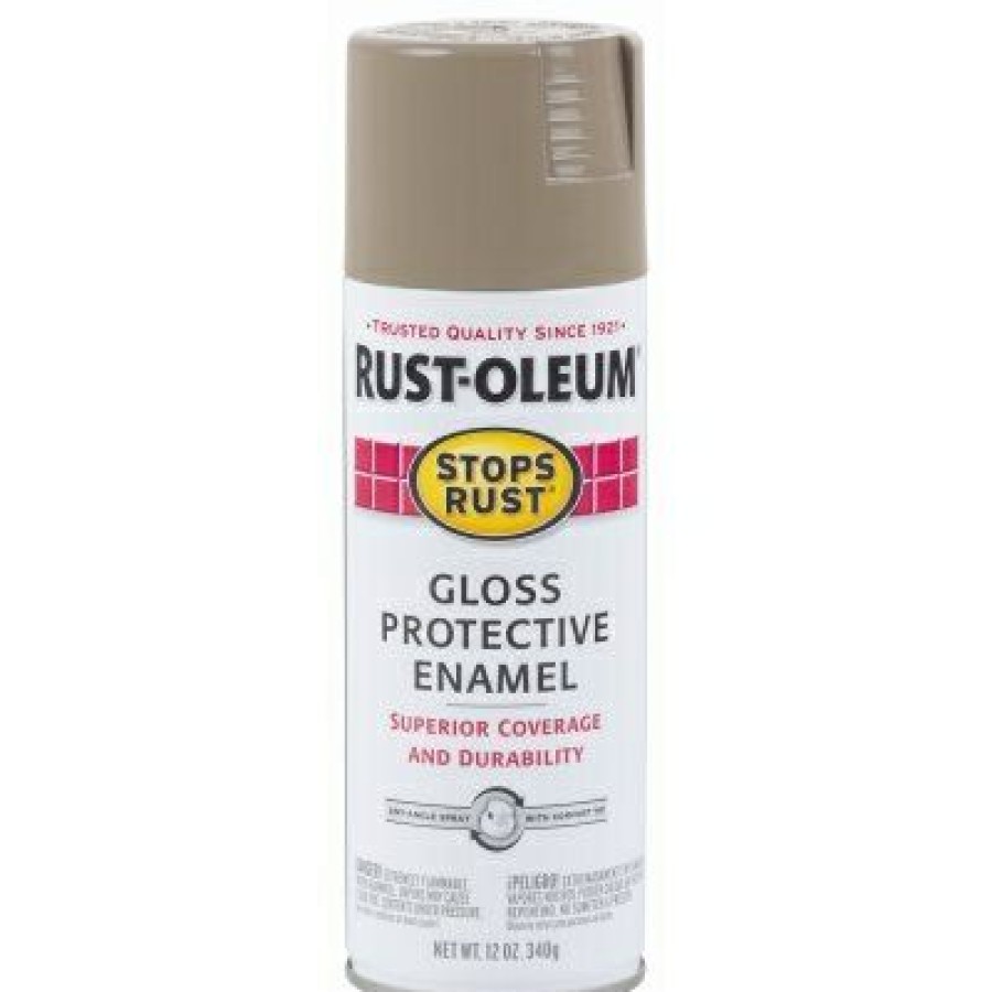 Paint * | Rust-Oleum Typical Style Stops Rust Gloss Spray Paint, Cambridge Stone, 12-Oz.